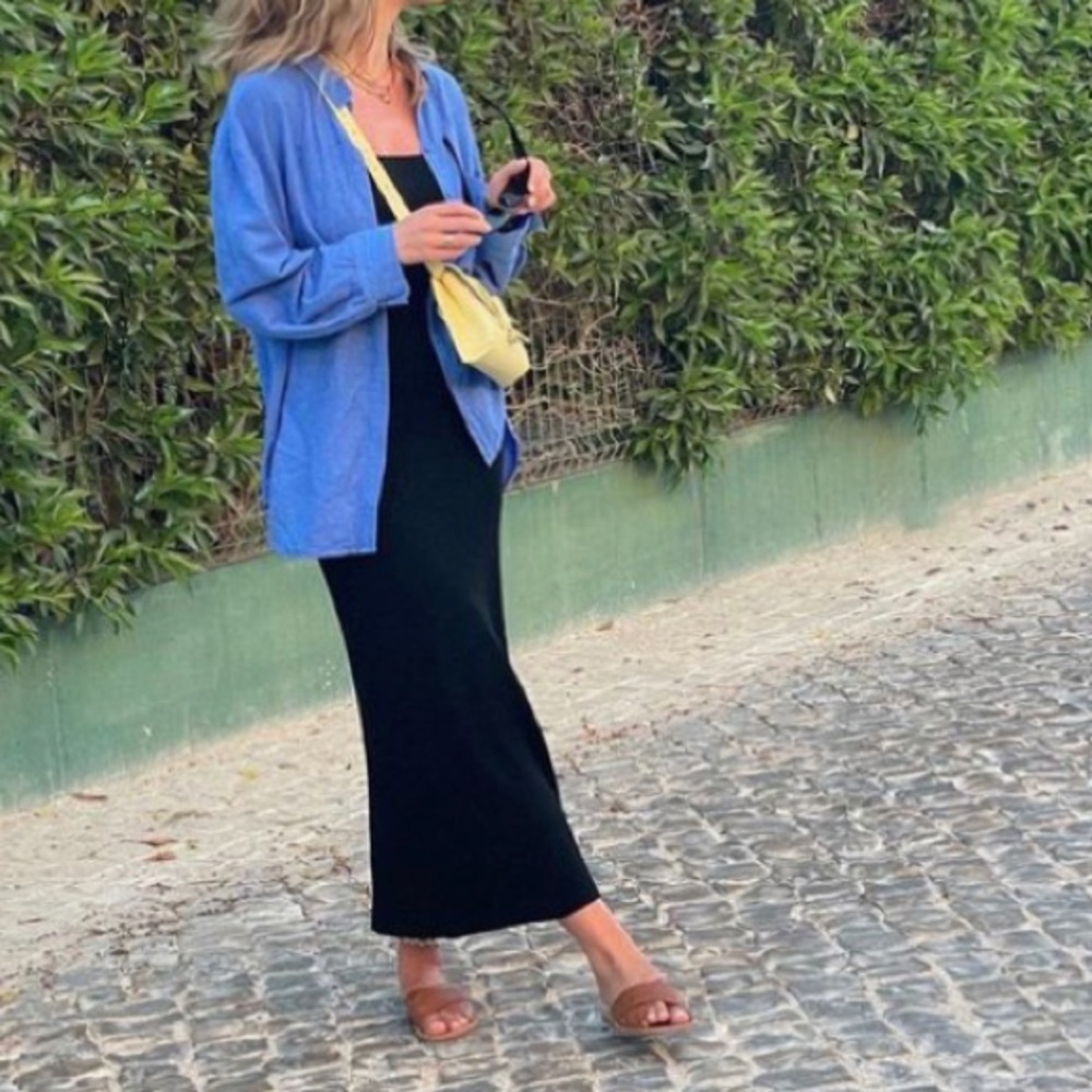 Zara Blue Striped Button Down Shirt